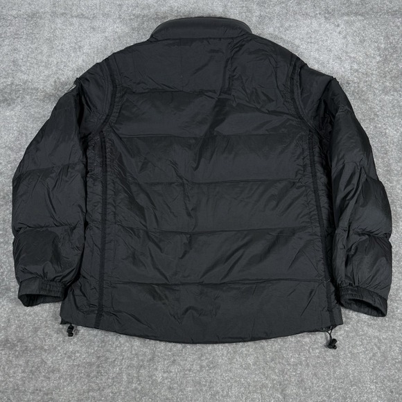 American Eagle Duck Down Jacket Men's Large Black Puffer Hood - Picture 2 of 10